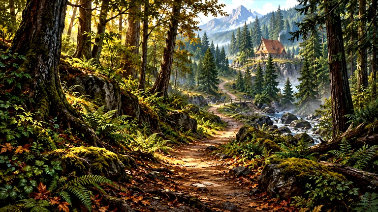 Painted illustration from the Ranger’s woodland journey.