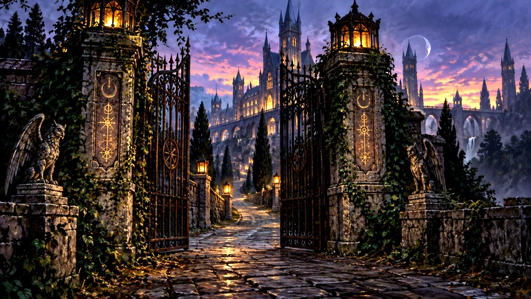 A path leads toward the Academy gate.